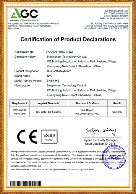 Certificate Of Honor