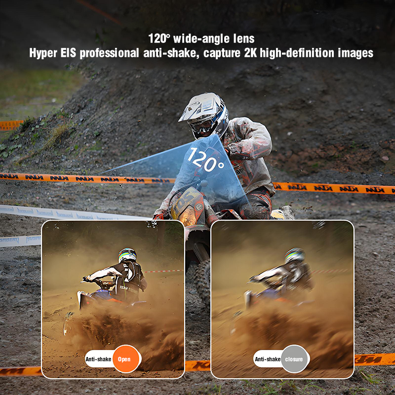 RUNSHO G9+ High-Definition Camera with Anti-Shake Motorcycle DVR, Intercom Bluetooth Helmet Headset, All-in-One System