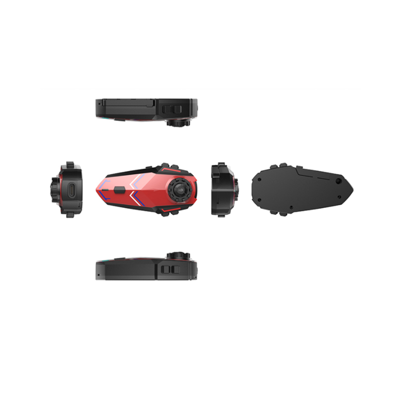 RUNSHO T1 Motorcycle Bluetooth Intercom Helmet Headset with FM Radio and Music Sharing, Compatible with Universal Helmets